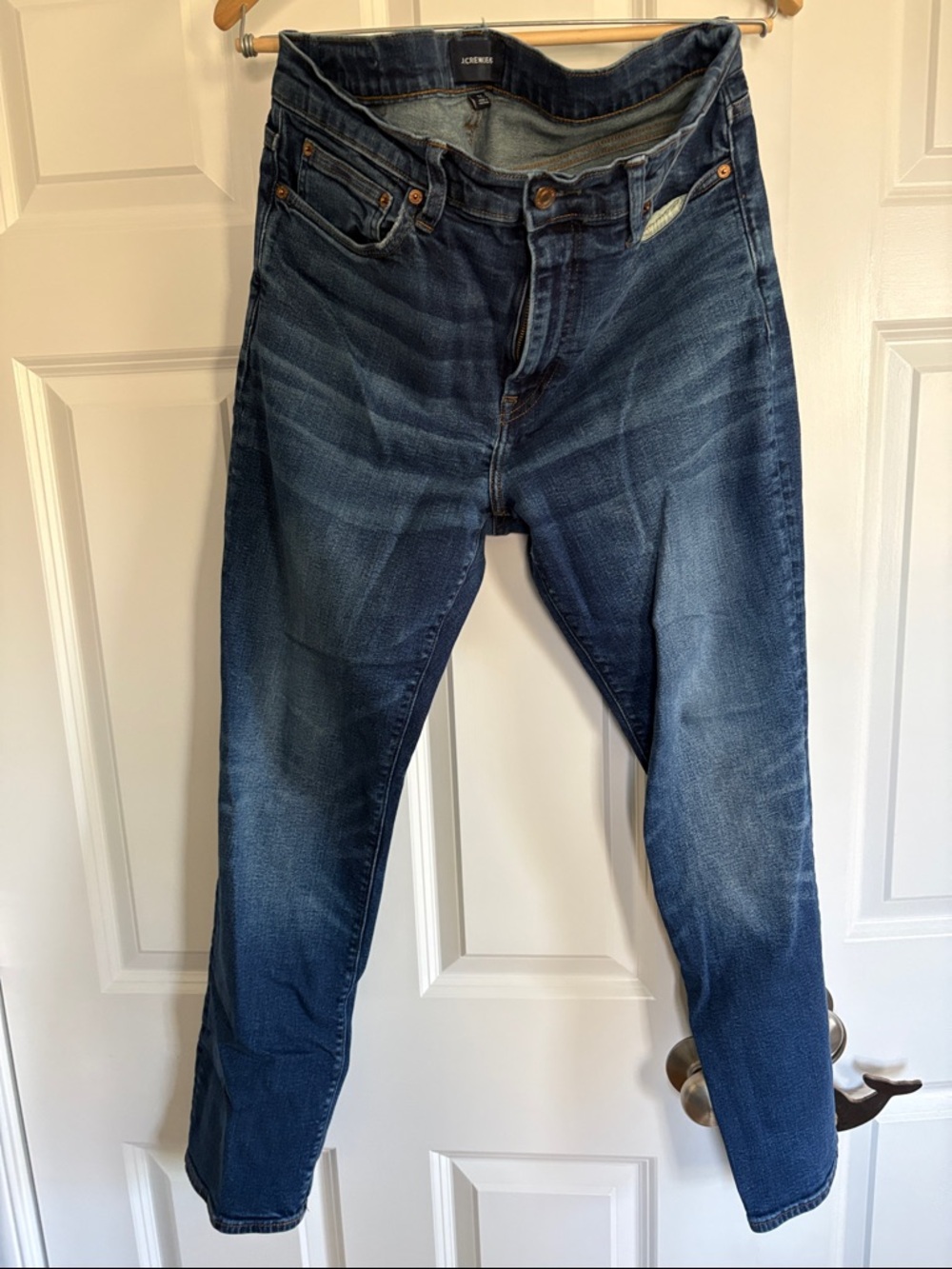 J. Crew Slim Fit Jeans in Dark Blue Wash